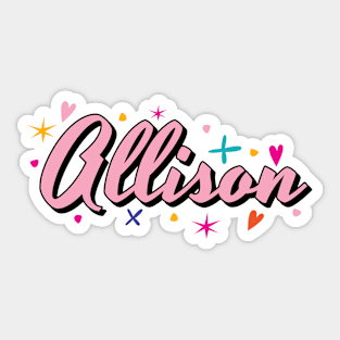 Allison name cute design Sticker